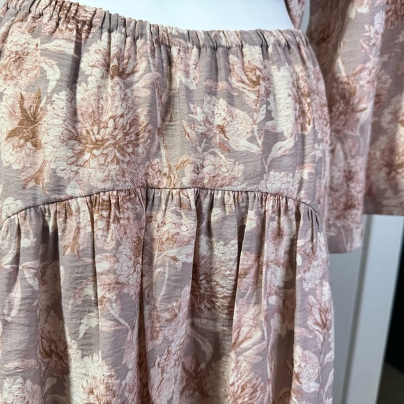 Vince Dahlia Pink Floral Print V-neck Dress, Open Back, Size XS - Picture 13 of 16